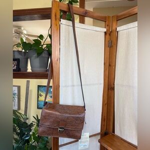 Patricia Nash Signature Map Collection leather crossbody handbag